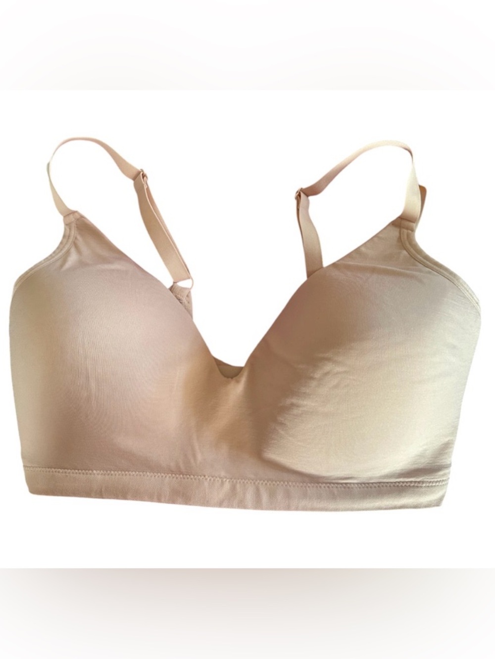 Thirdlove Seamless Wireless Bra - Light Beige/Pink Comfort Bra. Size Large++